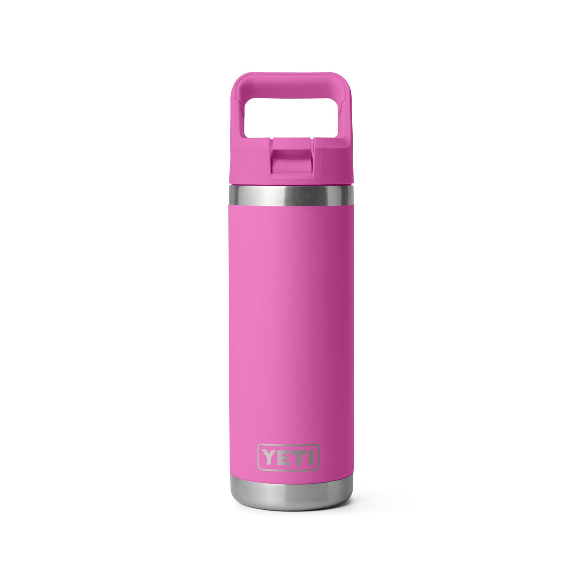 YETI Rambler 18 oz Bottle, Vacuum Insulated, Stainless Steel with Straw Cap, Navy