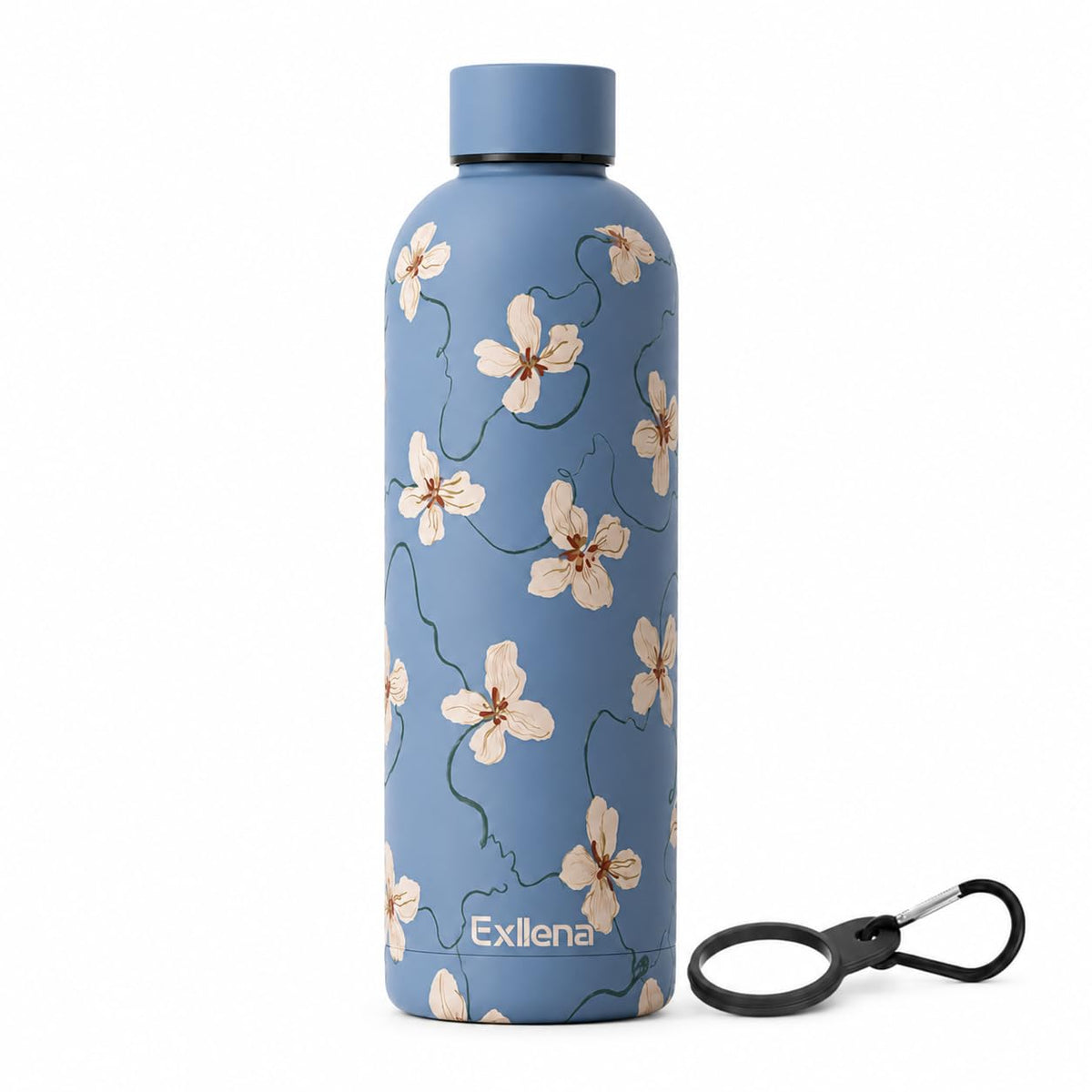 Exllena Small Water Bottle 12oz with Clip, Double Wall Stainless Steel Vacuum Small Insulated Water Bottle Keeps Drinks Cold 24 Hrs/Hot 12 Hrs for Kids Handbag School BPA Free (Mint)