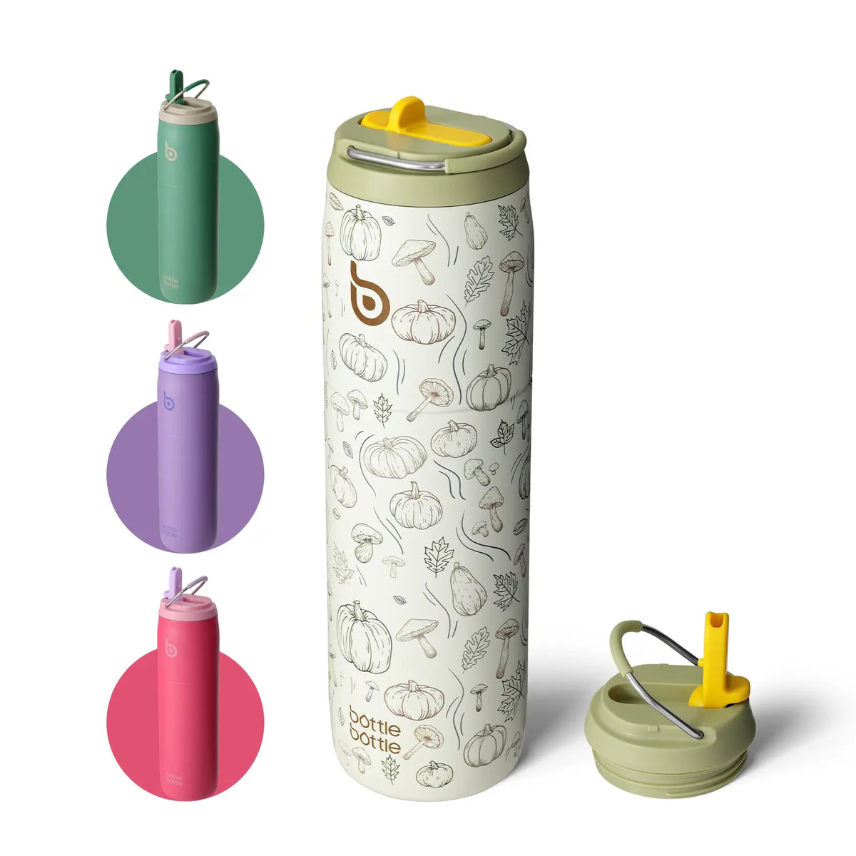BOTTLE BOTTLE Stainless Steel Water Bottle with Straw and Lid,32oz Vacuum Insulated Water Bottle,Stay Cold for 24 Hrs, Hot for 12 Hrs, Leak-Proof Wide Mouth Water Bottles for Men and Women Flask