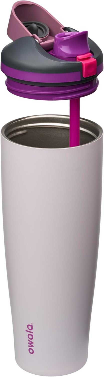 Owala FreeSip Tumbler Stainless Steel Water Bottle 40 oz Dreamy Field