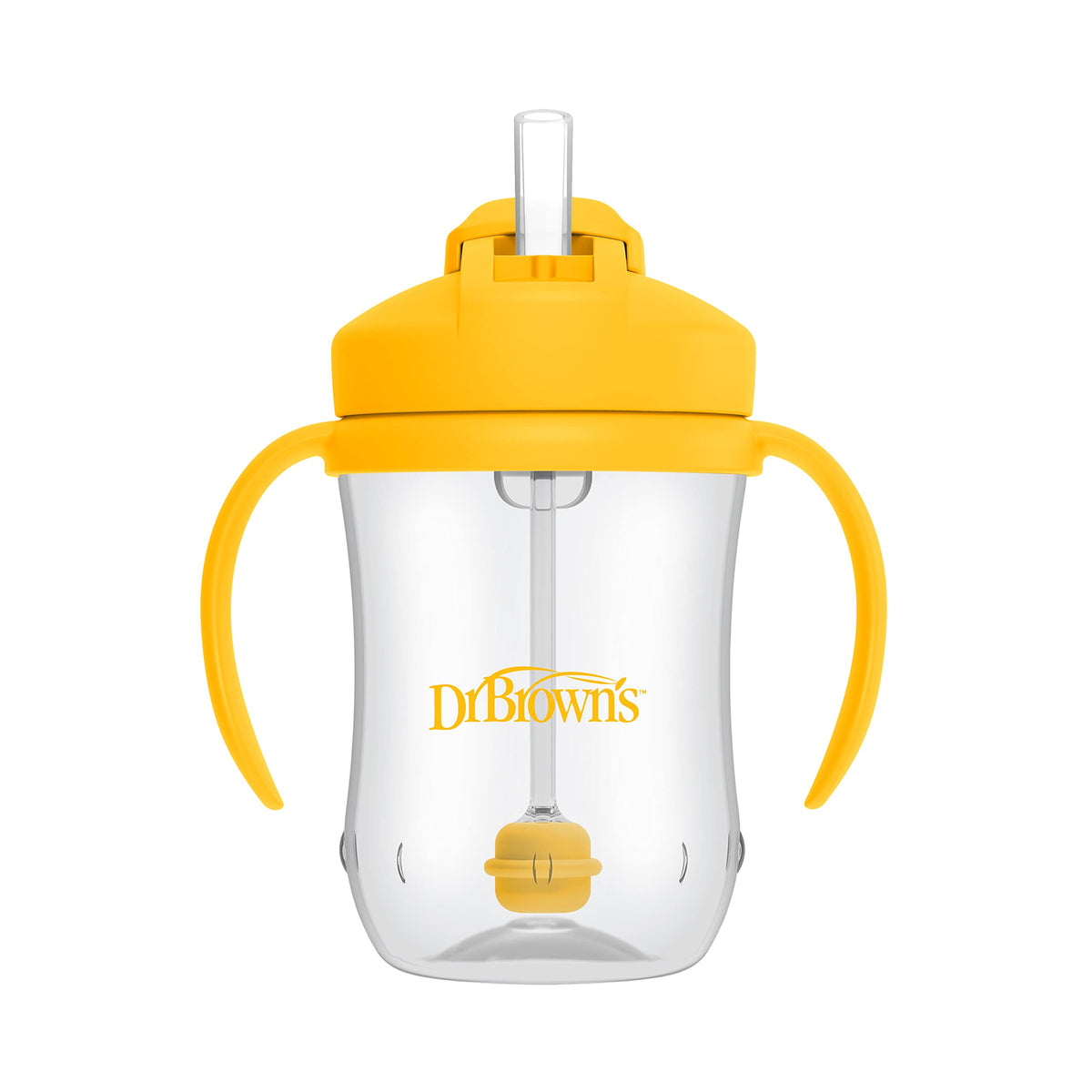 Dr. Brown's Milestones Baby's First Straw Cup, Blue & Yellow, 2-Pack