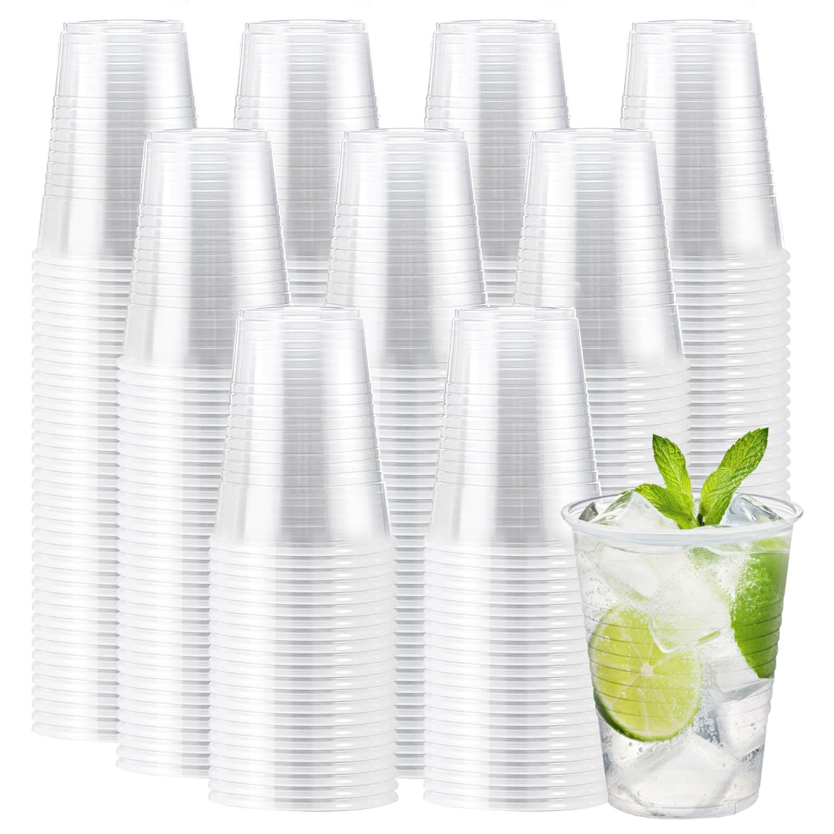 Lamosi 500 Pack 7 oz Plastic Cups, Disposable Clear Water Cups