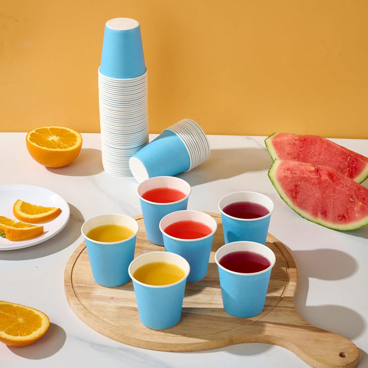 Turbo Bee 600 Pack 5oz Disposable Paper Cups Bulk - Cold Beverage Water Cups for Parties, Offices, Events, Snacks and Mouthwash Use