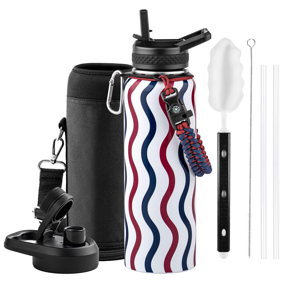 RAYMYLO One Gallon Water Bottle Insulated 128 oz, Stainless Steel