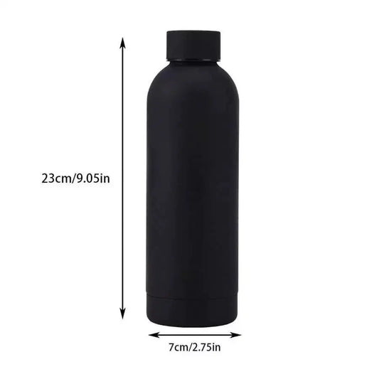 500ML Vacuum Insulated Water Bottle Flask, Matte Anti-Hot Outer Layer, Portable Outdoor Sports Cup, Travel Gift, Fashion Car Accessory, Drinkware, Insulated Flasks