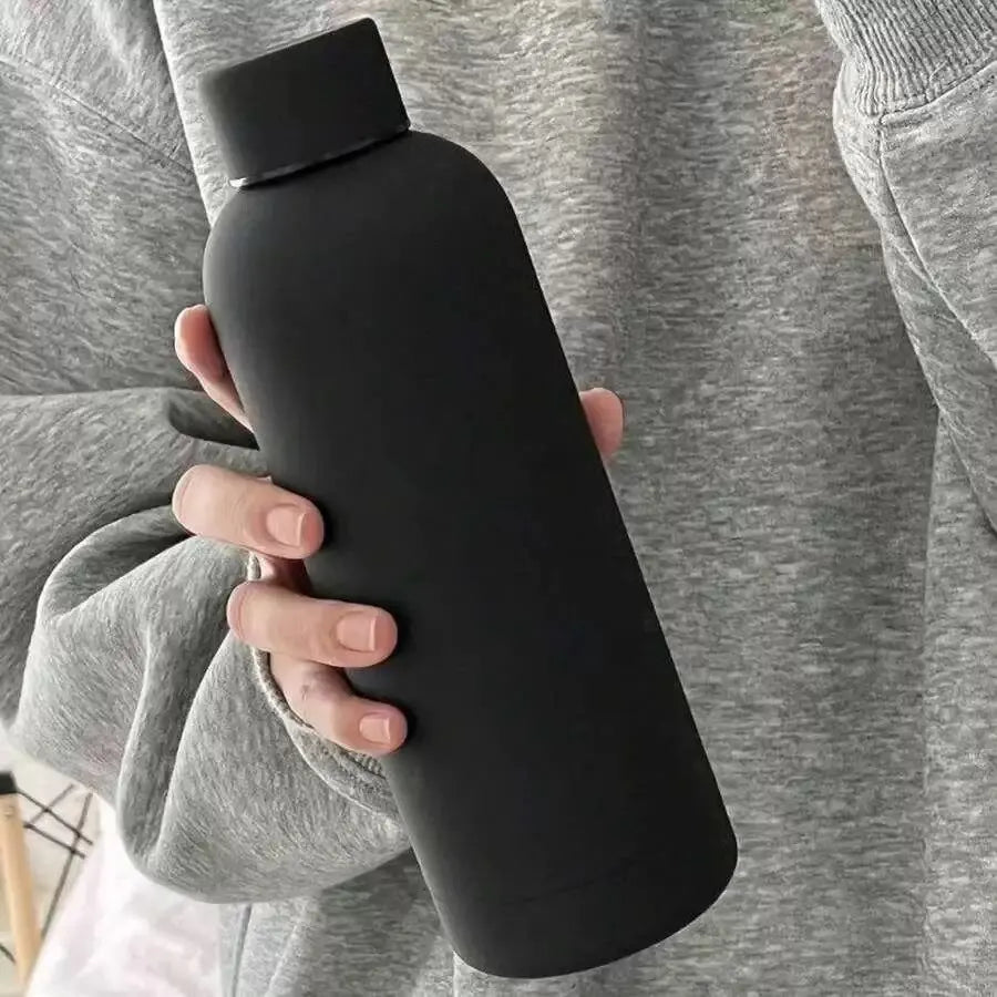 500ML Vacuum Insulated Water Bottle Flask, Matte Anti-Hot Outer Layer, Portable Outdoor Sports Cup, Travel Gift, Fashion Car Accessory, Drinkware, Insulated Flasks