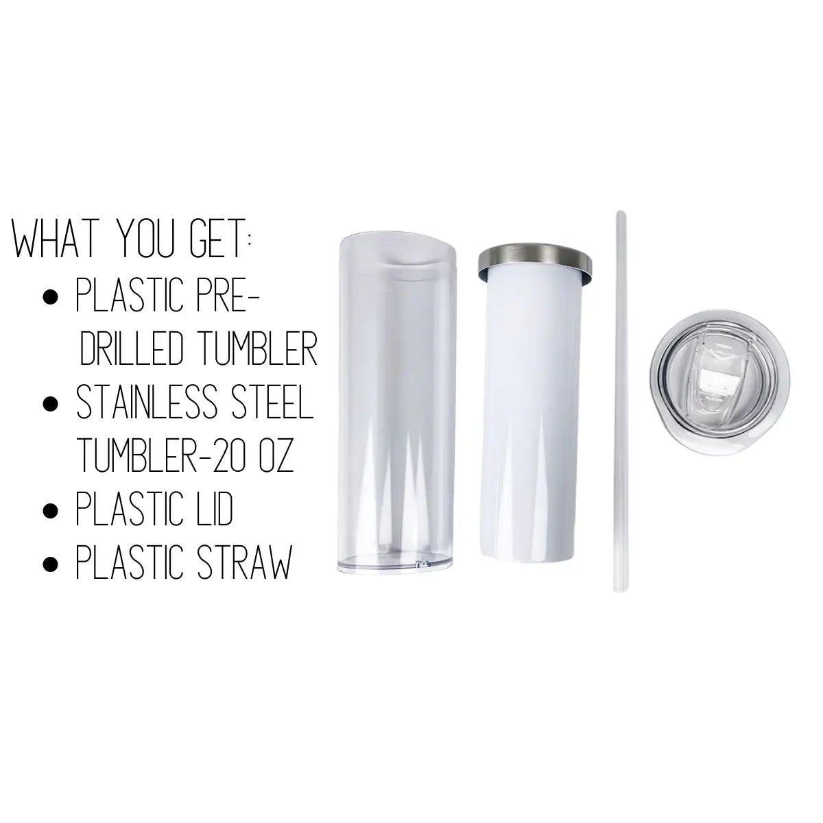 20 OUNCE SNOW GLOBE- PLASTIC STAINLESS STEEL TUMBLER