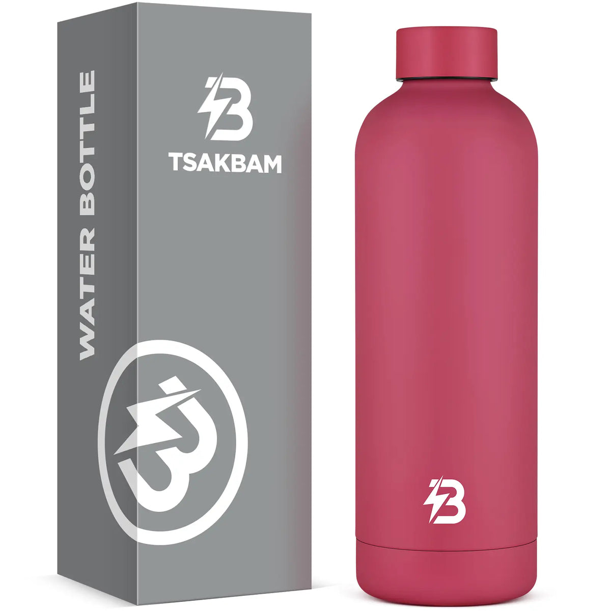TSAKBAM 23 oz Stainless Steel Vacuum Insulation Flask - Silicone Lid, Leakproof Portable Tumbler, Reusable Drink Container for Sports, Gym Stuff, Double-Wall Keeps Drinks Cozy Longer