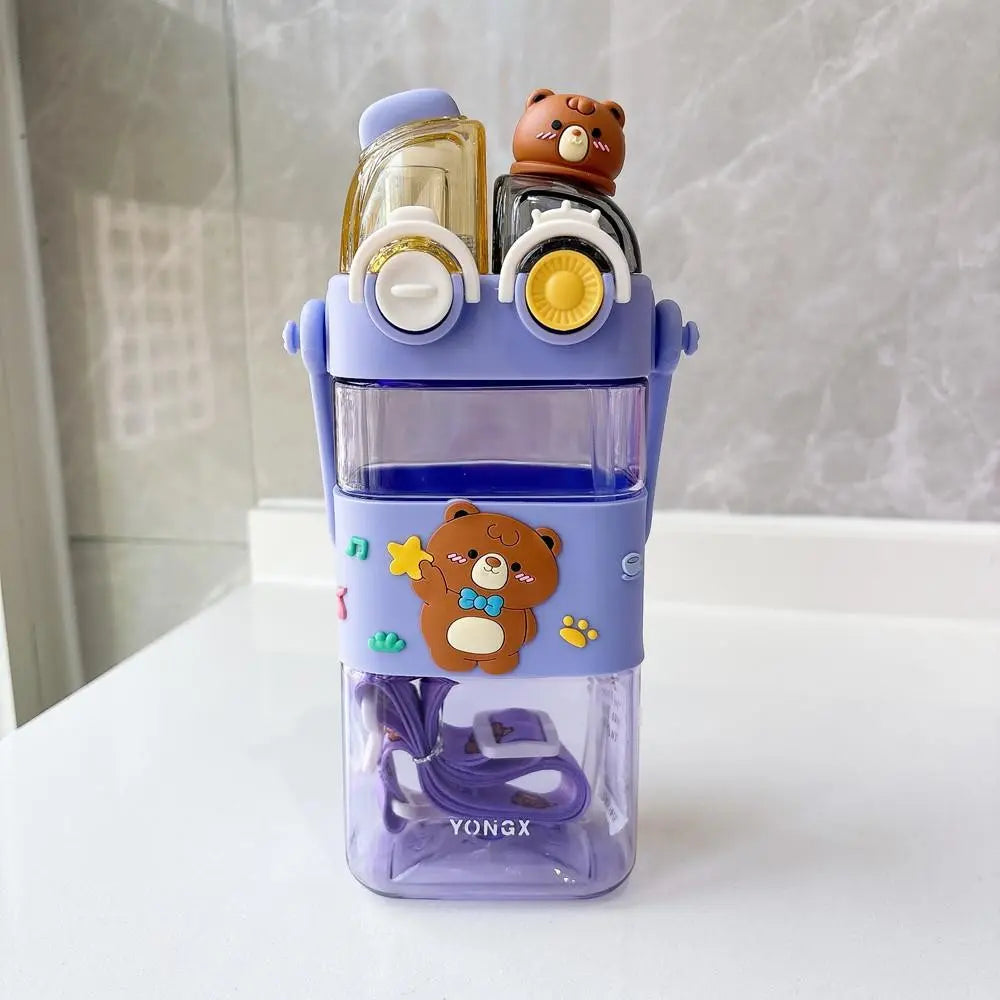 Large Capacity Water Bottle, Drink Bottles, Cartoon Pattern Drinking Cup, Reusable Portable Drinkware, Kids Gift, Home Office School Use, Drink Container