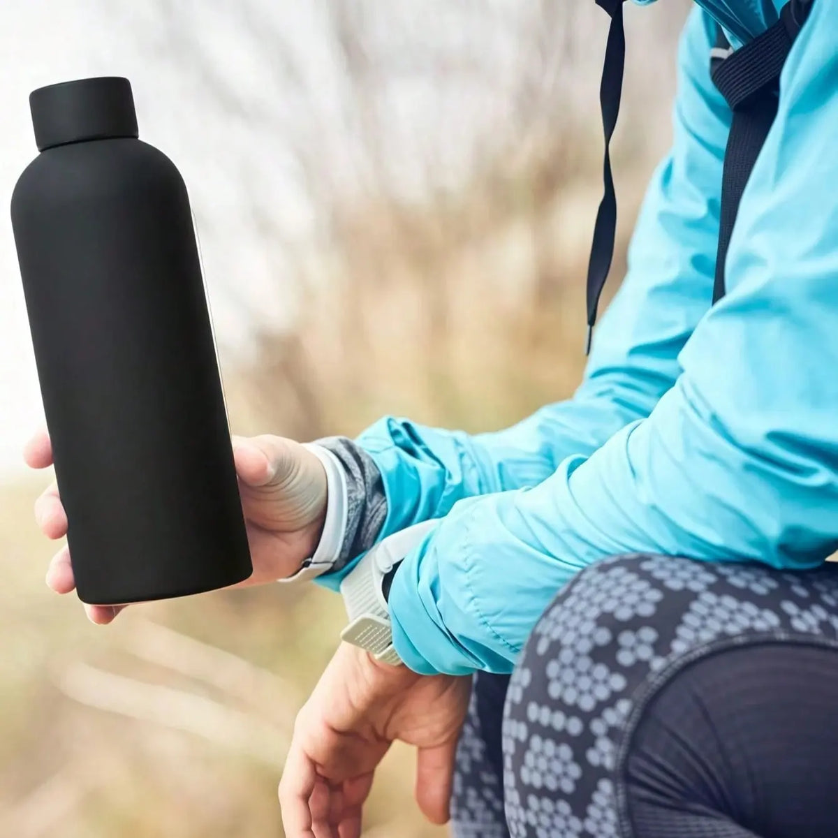 500ML Vacuum Insulated Water Bottle Flask, Matte Anti-Hot Outer Layer, Portable Outdoor Sports Cup, Travel Gift, Fashion Car Accessory, Drinkware, Insulated Flasks