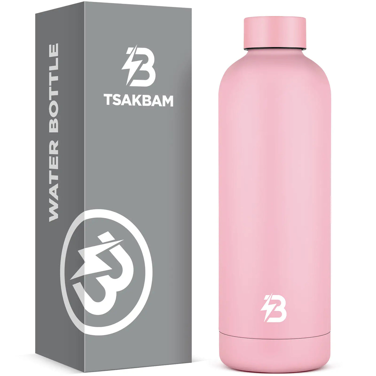 TSAKBAM 23 oz Stainless Steel Vacuum Insulation Flask - Silicone Lid, Leakproof Portable Tumbler, Reusable Drink Container for Sports, Gym Stuff, Double-Wall Keeps Drinks Cozy Longer