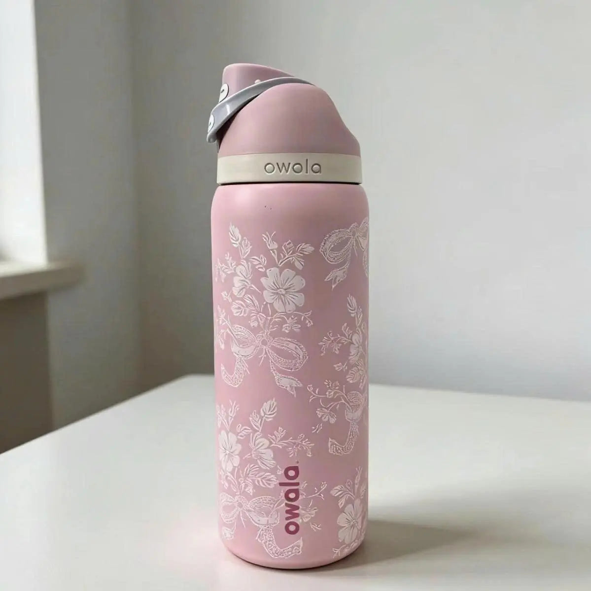 Owala FreeSip Sway 30oz Zalea Masters Theme Golf Water Bottle NEW 2-in-1 Sip or Chug Leak-Proof BPA-Free Elegant Floral Design for Gym Outdoor Activities