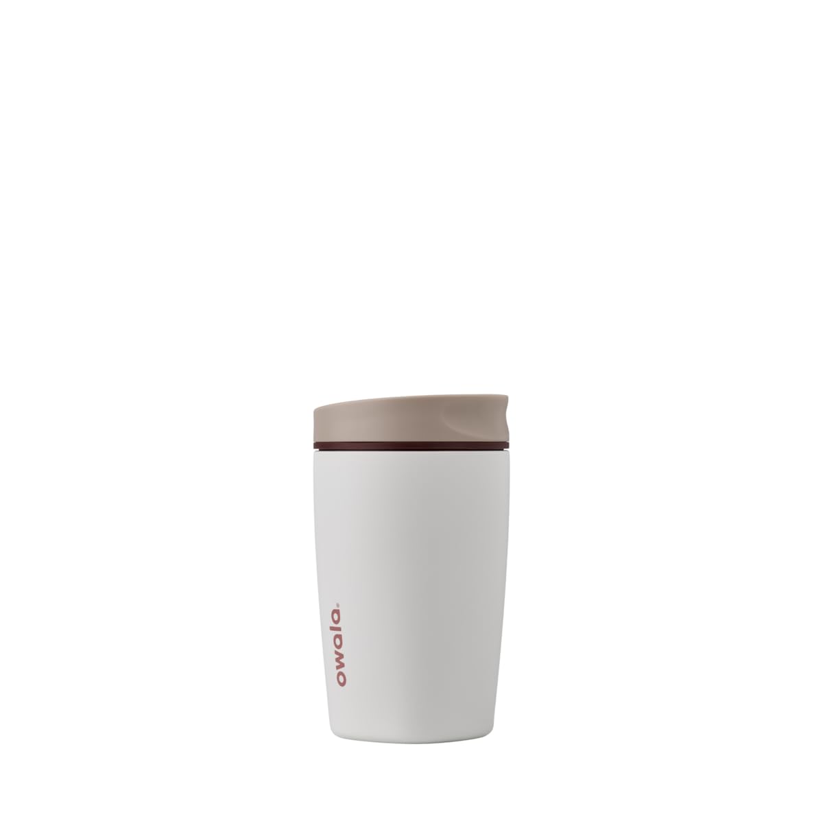 Owala SmoothSip Slider Insulated Stainless Steel Coffee Tumbler, Reusable Iced Coffee Cup, Hot Coffee Travel Mug, BPA Free 12 oz, Pink (Pucker Up)