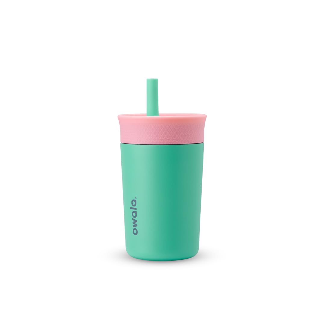 Owala Tumbler Kids Stainless Steel Water Bottle 12 oz Lilac Rocket