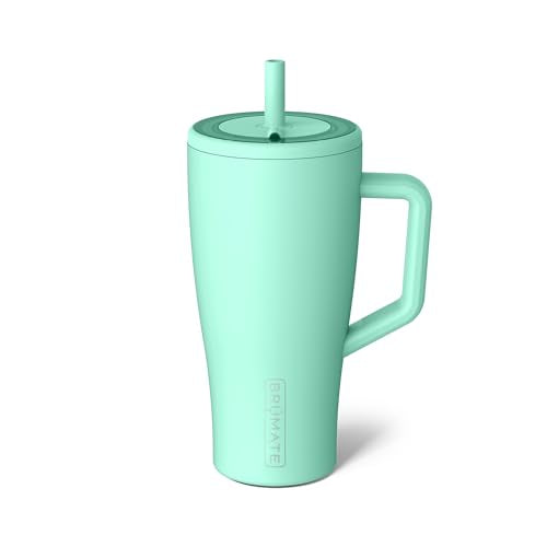 BrüMate Era 40 oz Tumbler with Handle & Straw | 100% Leakproof Insulated Water Bottle Tumbler with Lid & Flexible SoftSip Straw | Made of Stainless Steel | Cup Holder Friendly | 40oz (Nightfall Blue)