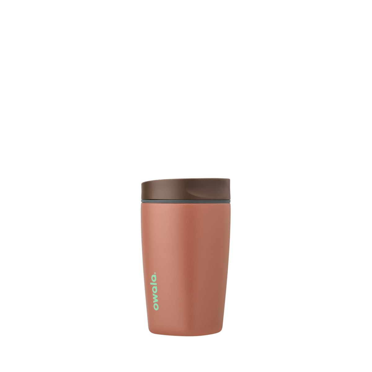 Owala SmoothSip Slider Insulated Stainless Steel Coffee Tumbler, Reusable Iced Coffee Cup, Hot Coffee Travel Mug, BPA Free 12 oz, Pink (Pucker Up)