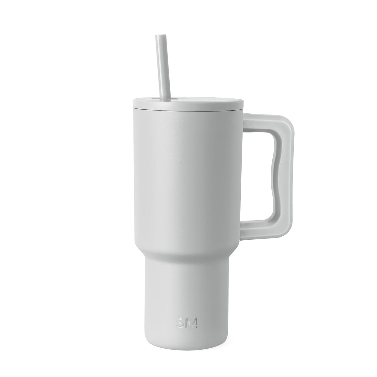 Simple Modern 40 oz Trek Tumbler with Handle and Straw Lid | Cup Holder Friendly Insulated Stainless Steel Travel Mug | Almond Birch