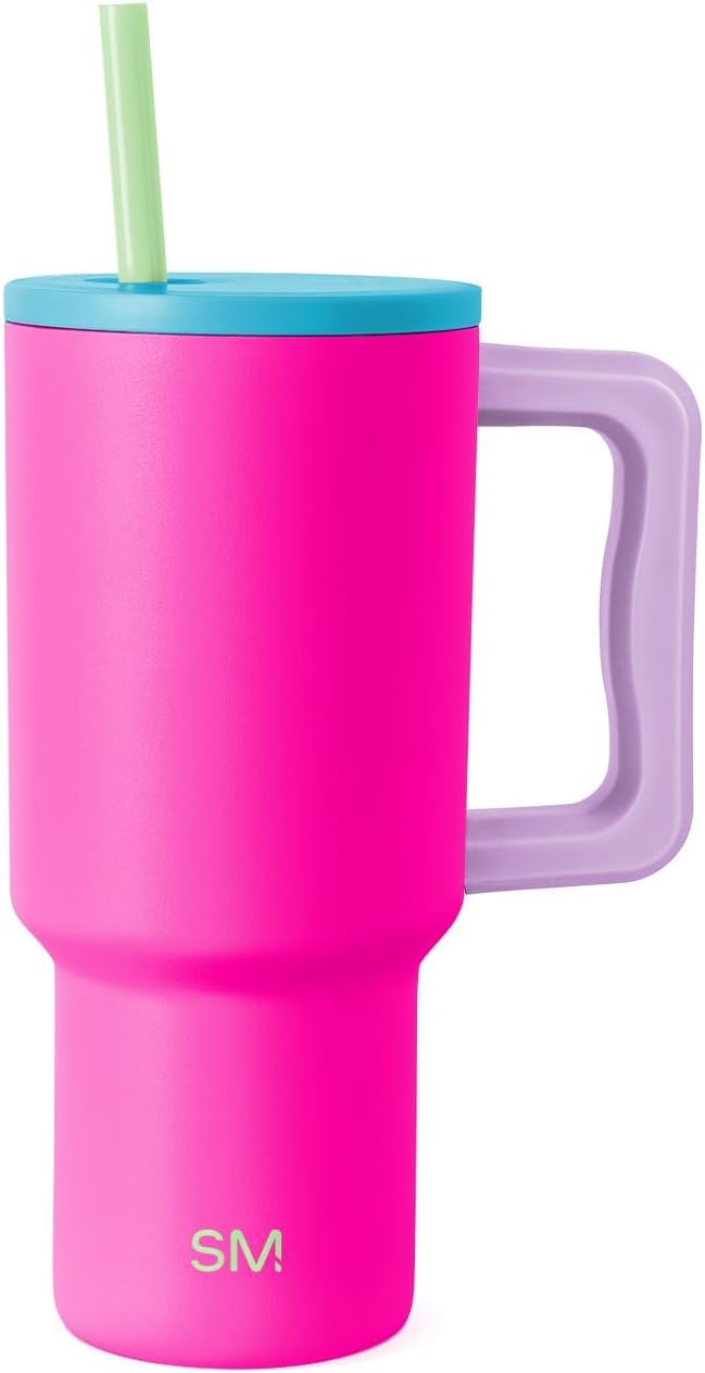 Simple Modern Tumbler with Handle and Straw | 40oz | Green