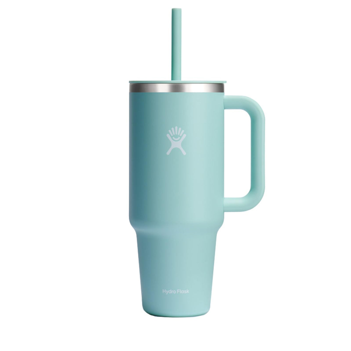 Hydro Flask Travel Tumbler with Handle, Lid and Straw - Insulated Stainless Steel in 40 Oz Trillium
