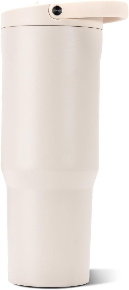 HydroJug Sport 32 oz Insulated Stainless Steel Water Bottle, Cream