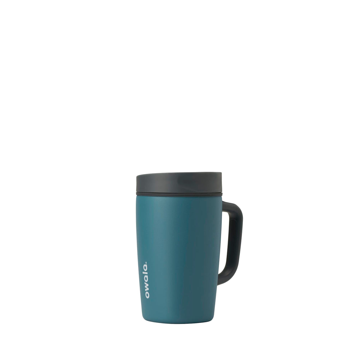 Owala SmoothSip Slider Insulated Stainless Steel Coffee Tumbler, Reusable Iced Coffee Cup, Hot Coffee Travel Mug, BPA Free 12 oz, Pink (Pucker Up)