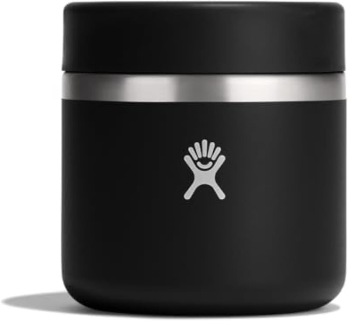 Hydro Flask Food Jar – Insulated Stainless Steel, Snack Travel Container for Hot Food, Lunch, & Soup 20 Oz Black