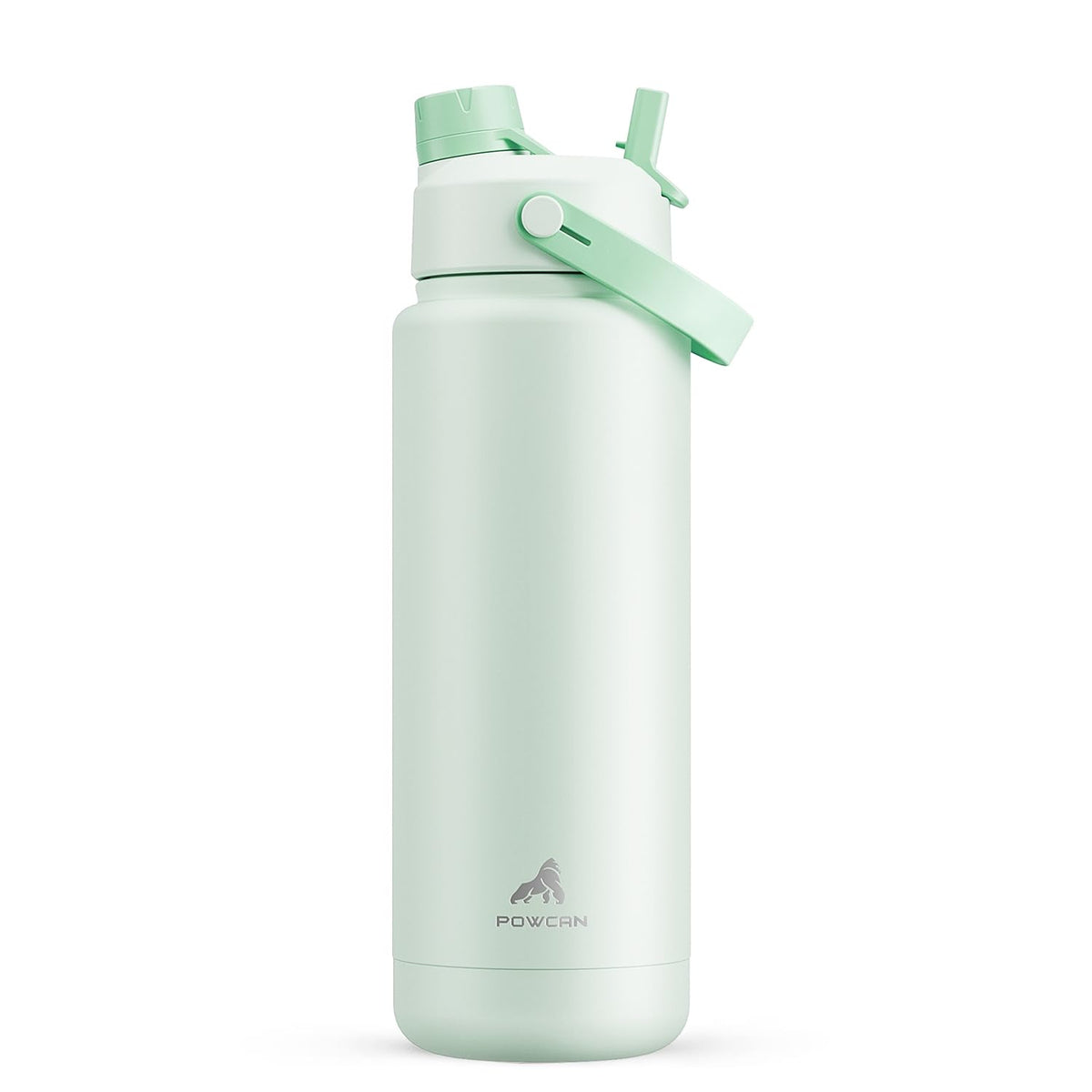 POWCAN 26 oz Insulated Water Bottle with 2-in-1 Straw and Spout Lid, Keep Cold 24H, Leak-Proof, Fits in Car Cup Holder, Stainless Steel Water Bottle for Sports, Travel, and School (Dark Knight)