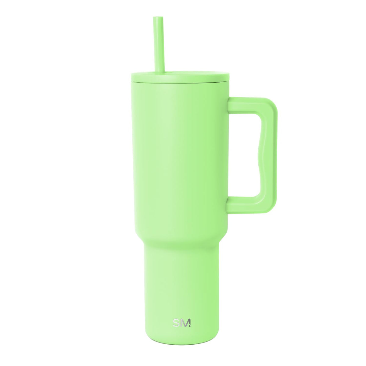 Simple Modern 40 oz Trek Tumbler with Handle and Straw Lid | Cup Holder Friendly Insulated Stainless Steel Travel Mug | Almond Birch