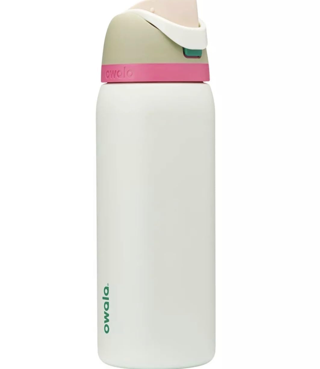 Owala FreeSip Stainless Steel Water Bottle 24 oz Shy Marshmallow