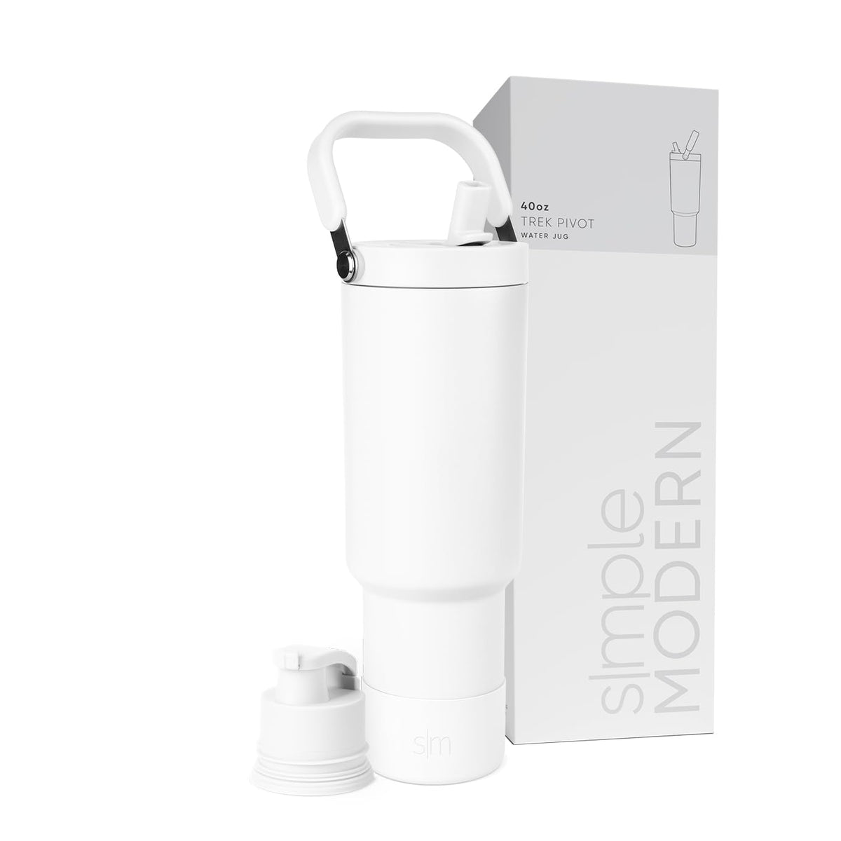 Simple Modern Tumbler with Handle, Water Jug | 40oz | Gray