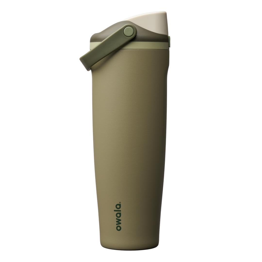 Owala FreeSip Sway Insulated Stainless Steel Water Bottle with Two-Way Spout, Built-In Straw and Bucket Handle, Made for Travel, School, and Sports, 30oz, BPA Free, Leak Proof, Daybreak