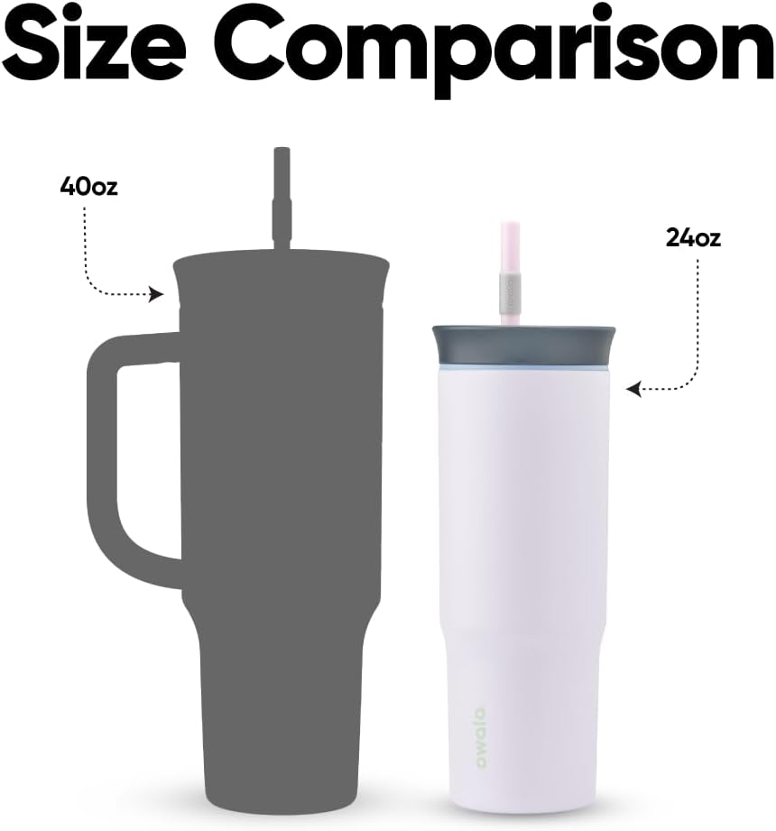 Owala Tumbler Stainless Steel Water Bottle 24 oz Bunny Hop