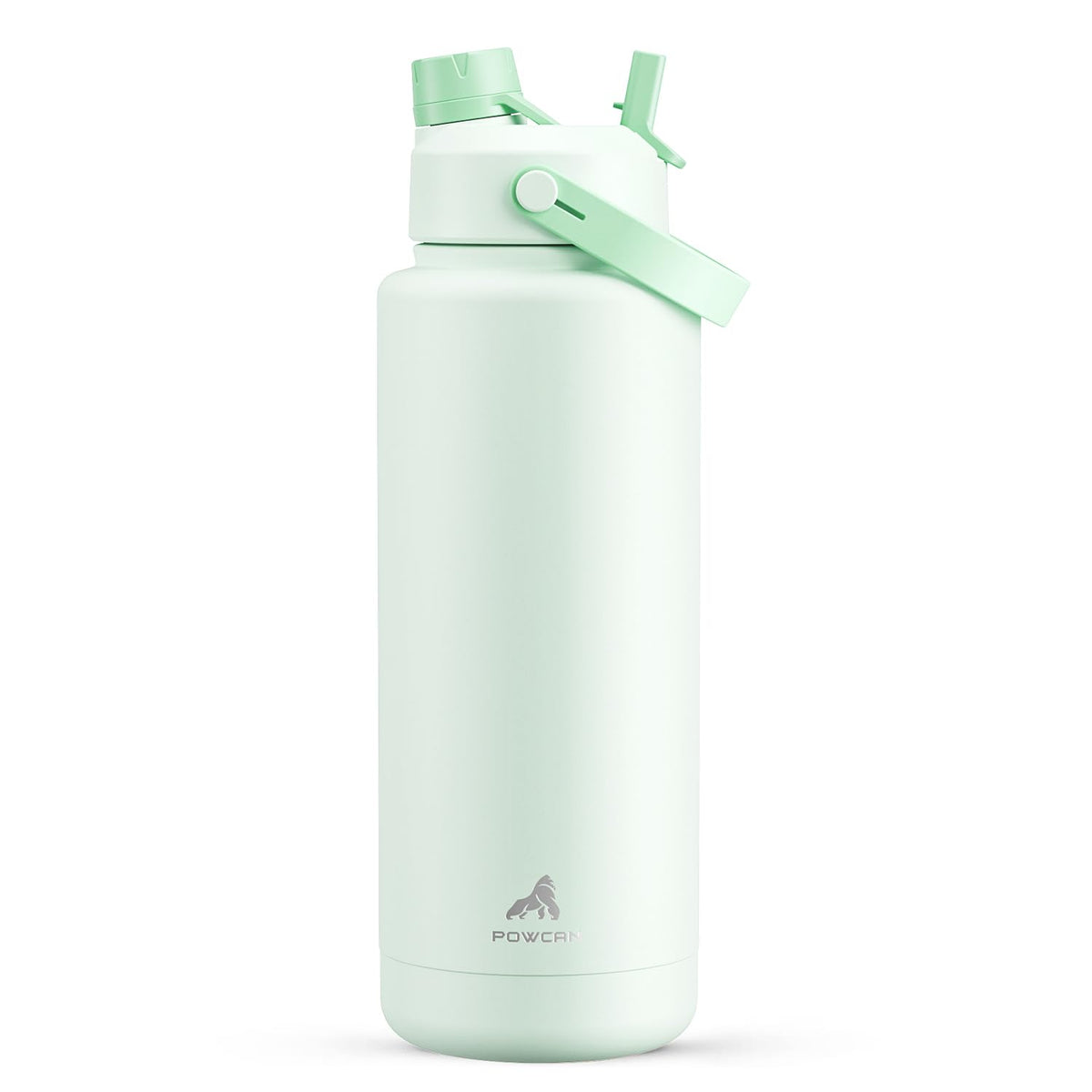 POWCAN 26 oz Insulated Water Bottle with 2-in-1 Straw and Spout Lid, Keep Cold 24H, Leak-Proof, Fits in Car Cup Holder, Stainless Steel Water Bottle for Sports, Travel, and School (Cotton Candy)