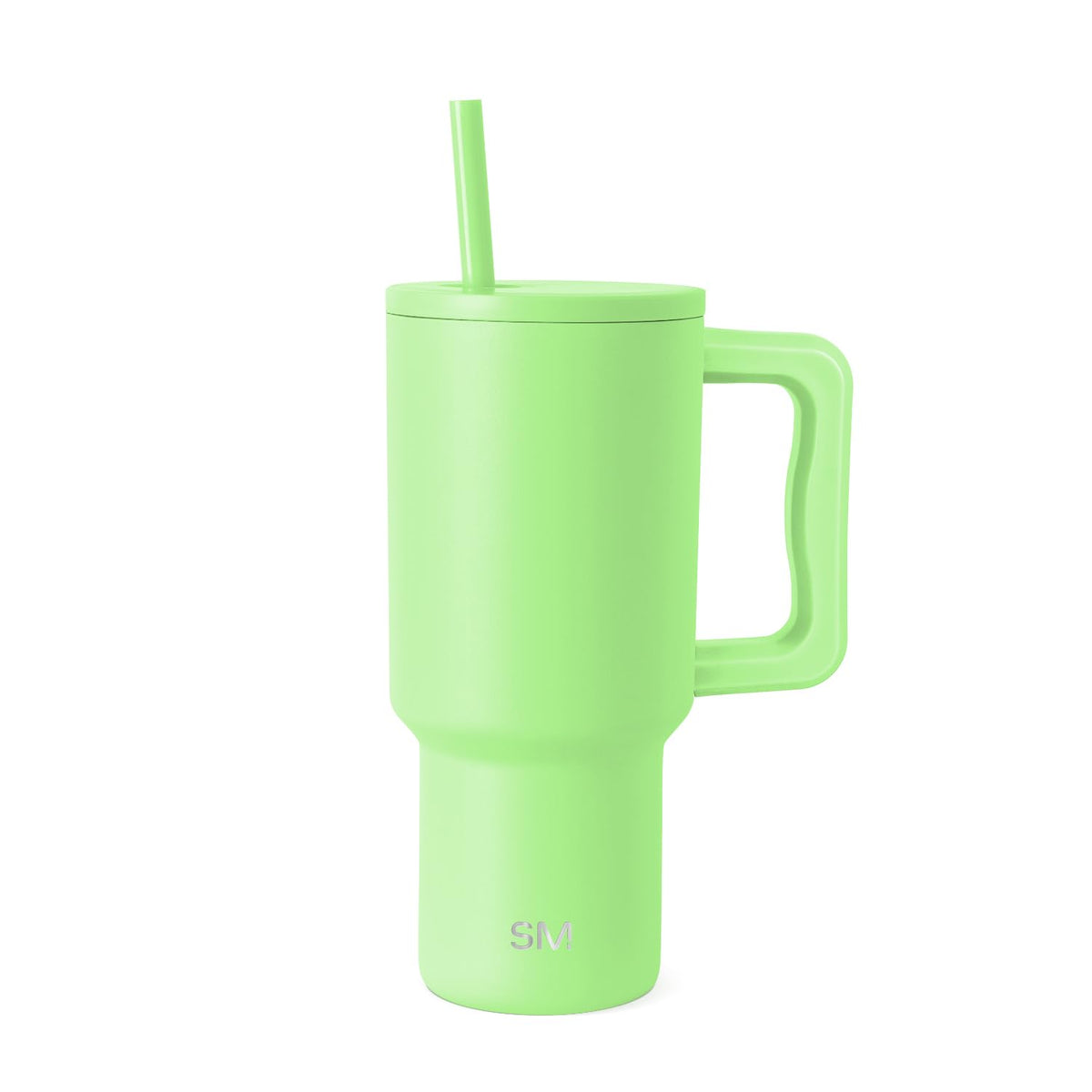Simple Modern Tumbler with Handle and Straw | 40oz | Green