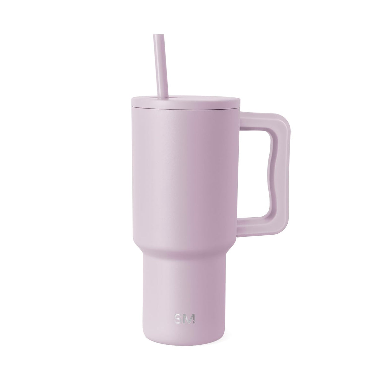 Simple Modern 40 oz Trek Tumbler with Handle and Straw Lid | Cup Holder Friendly Insulated Stainless Steel Travel Mug | Almond Birch