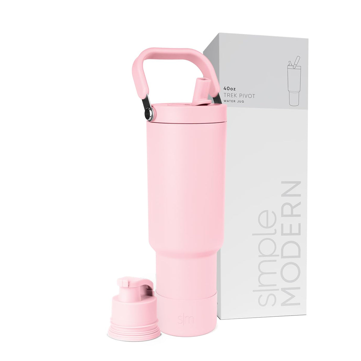 Simple Modern Tumbler with Handle, Water Jug | 40oz | Gray
