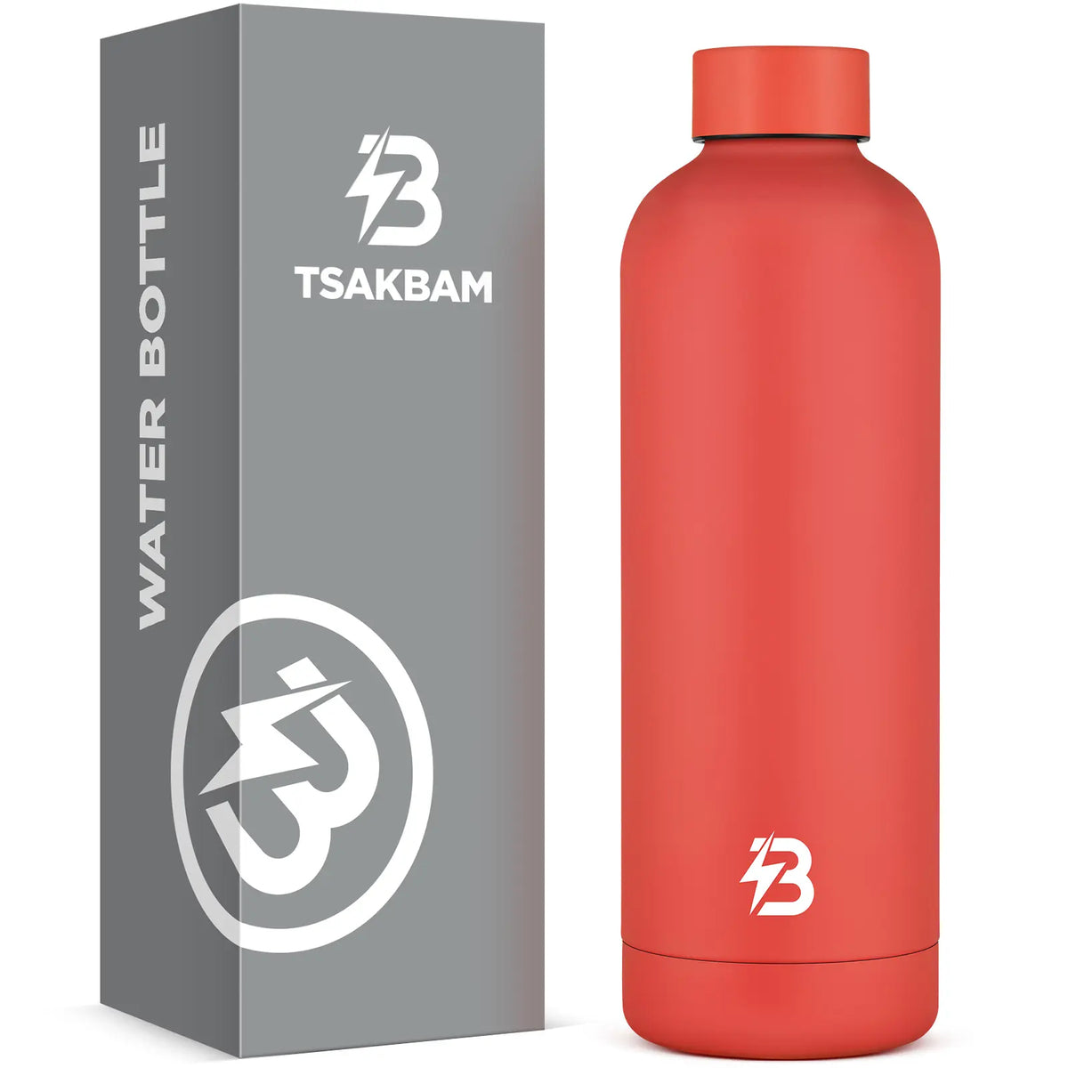 TSAKBAM 23 oz Stainless Steel Vacuum Insulation Flask - Silicone Lid, Leakproof Portable Tumbler, Reusable Drink Container for Sports, Gym Stuff, Double-Wall Keeps Drinks Cozy Longer