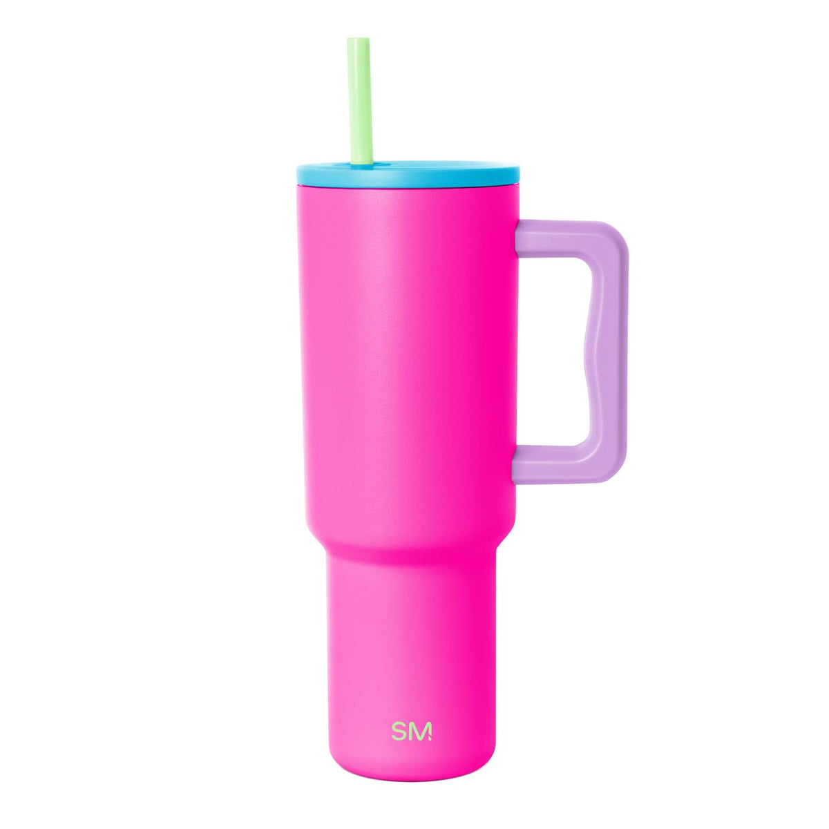 Simple Modern 40 oz Trek Tumbler with Handle and Straw Lid | Cup Holder Friendly Insulated Stainless Steel Travel Mug | Almond Birch