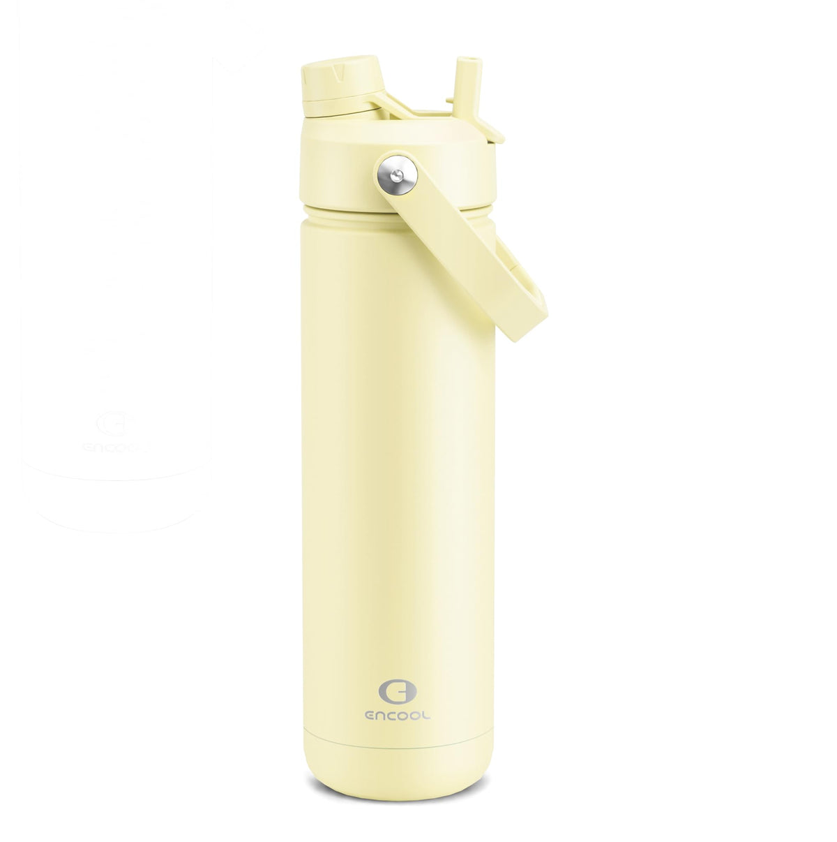 ENCOOL Insulated Water Bottle with Straw Stainless Steel Water Bottle, Leak-Proof, BPA-Free, Double Wall Vacuum Keeps Cold for 24 Hours for Sports, Travel, School (26 oz, Black Night)
