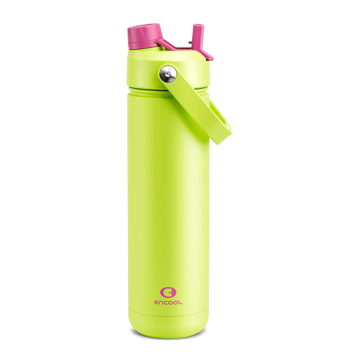 ENCOOL Insulated Water Bottle with Straw Stainless Steel Water Bottle, Leak-Proof, BPA-Free, Double Wall Vacuum Keeps Cold for 24 Hours for Sports, Travel, School (26 oz, Black Night)