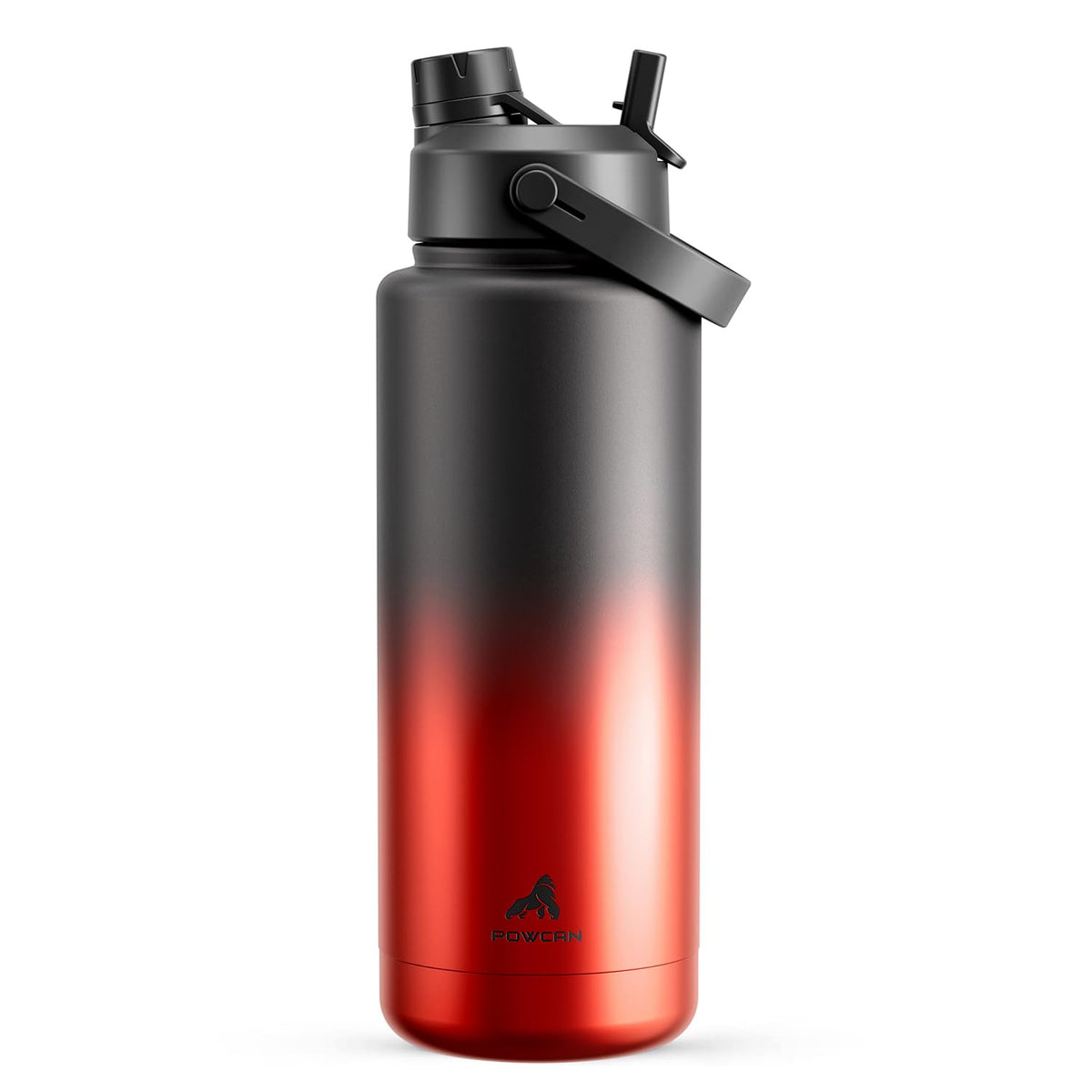 POWCAN 26 oz Insulated Water Bottle with 2-in-1 Straw and Spout Lid, Keep Cold 24H, Leak-Proof, Fits in Car Cup Holder, Stainless Steel Water Bottle for Sports, Travel, and School (Cotton Candy)