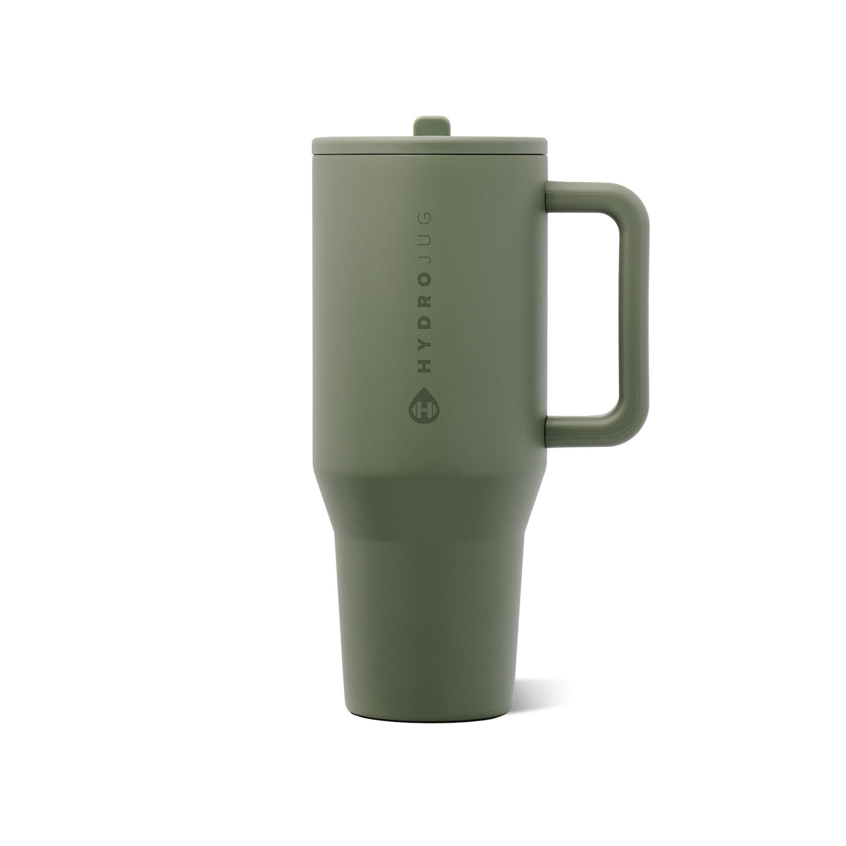 HydroJug Traveler 40oz, Insulated Tumbler with Handle & Straw, Cream