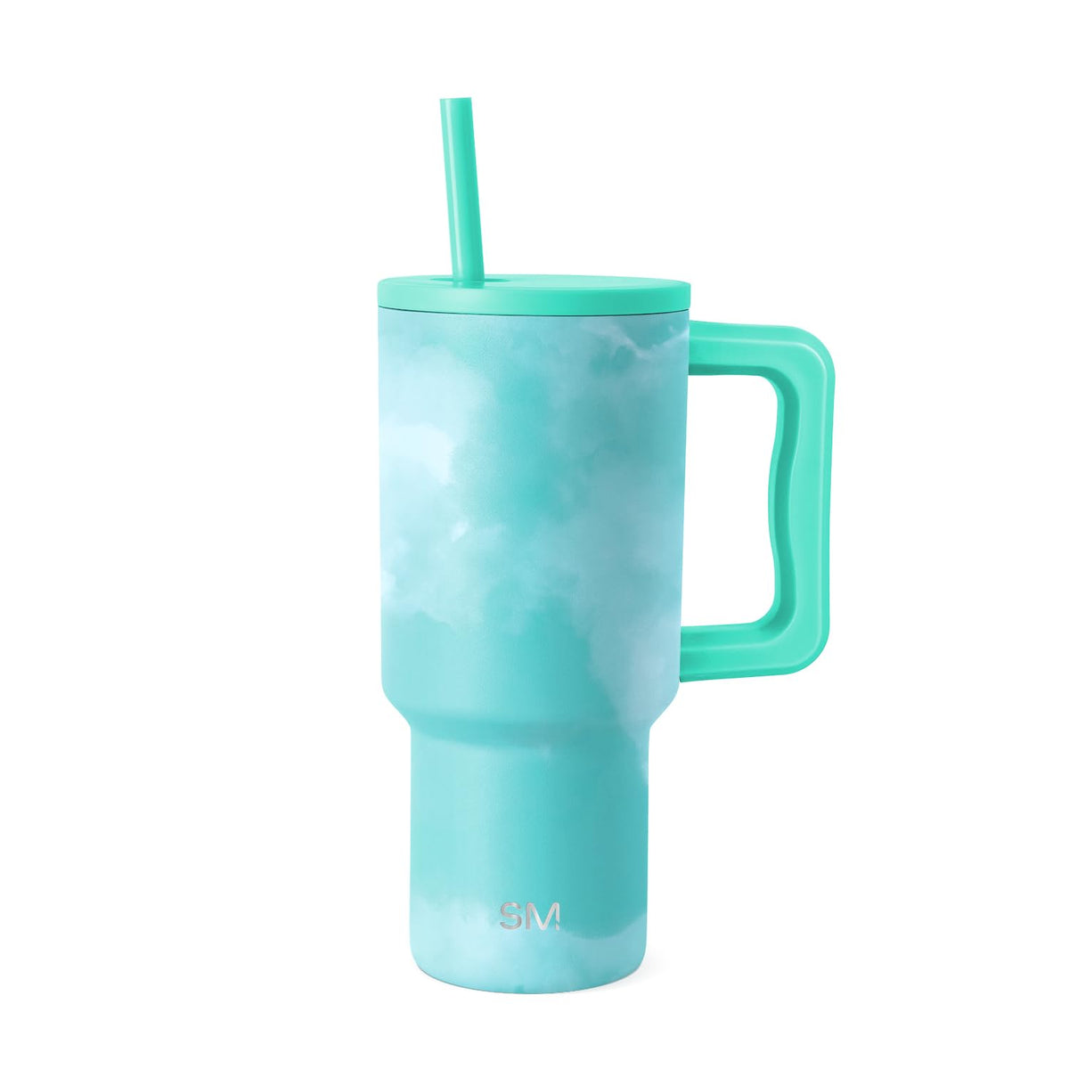Simple Modern Tumbler with Handle and Straw | 40oz | Green