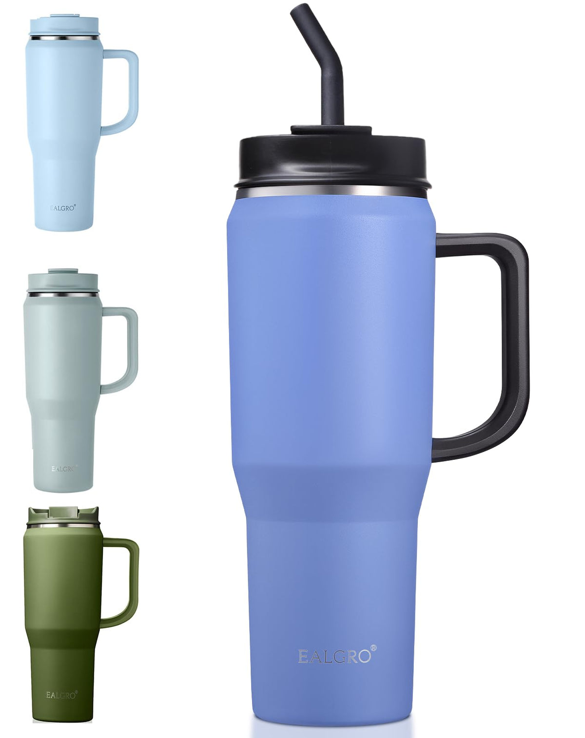 EALGRO 40 oz Tumbler with Handle, Insulated Tumblers with Lid and Straw