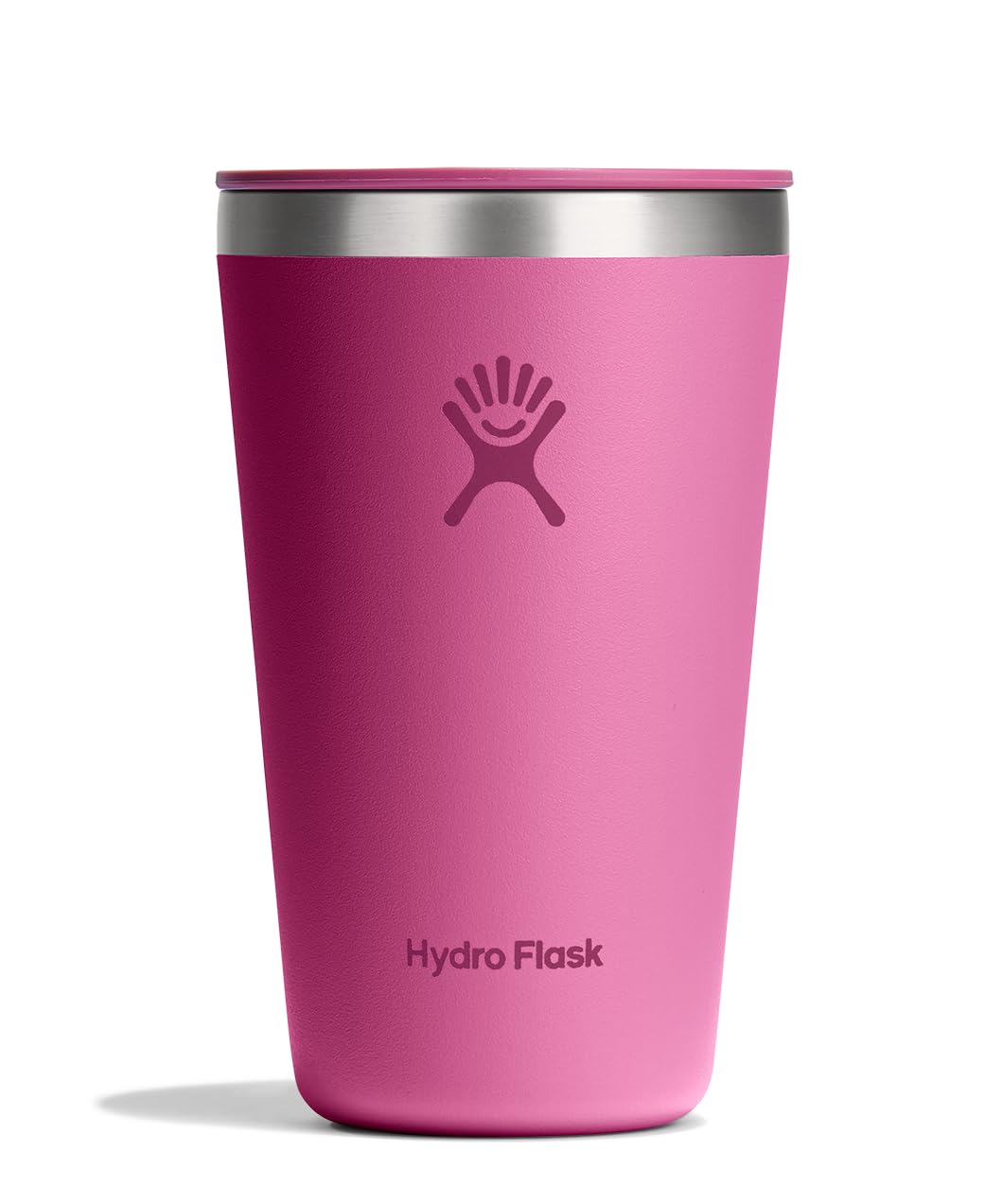 Hydro Flask All Around Tumbler Press-In Lid, Insulated Travel Mug, Stainless Steel Coffee Cup 16 Oz Cloud Pink