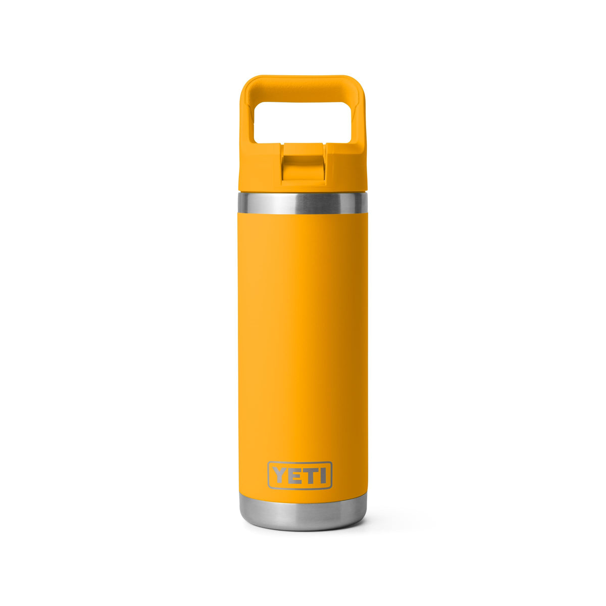 YETI Rambler 18 oz Bottle, Vacuum Insulated, Stainless Steel with Straw Cap, Navy
