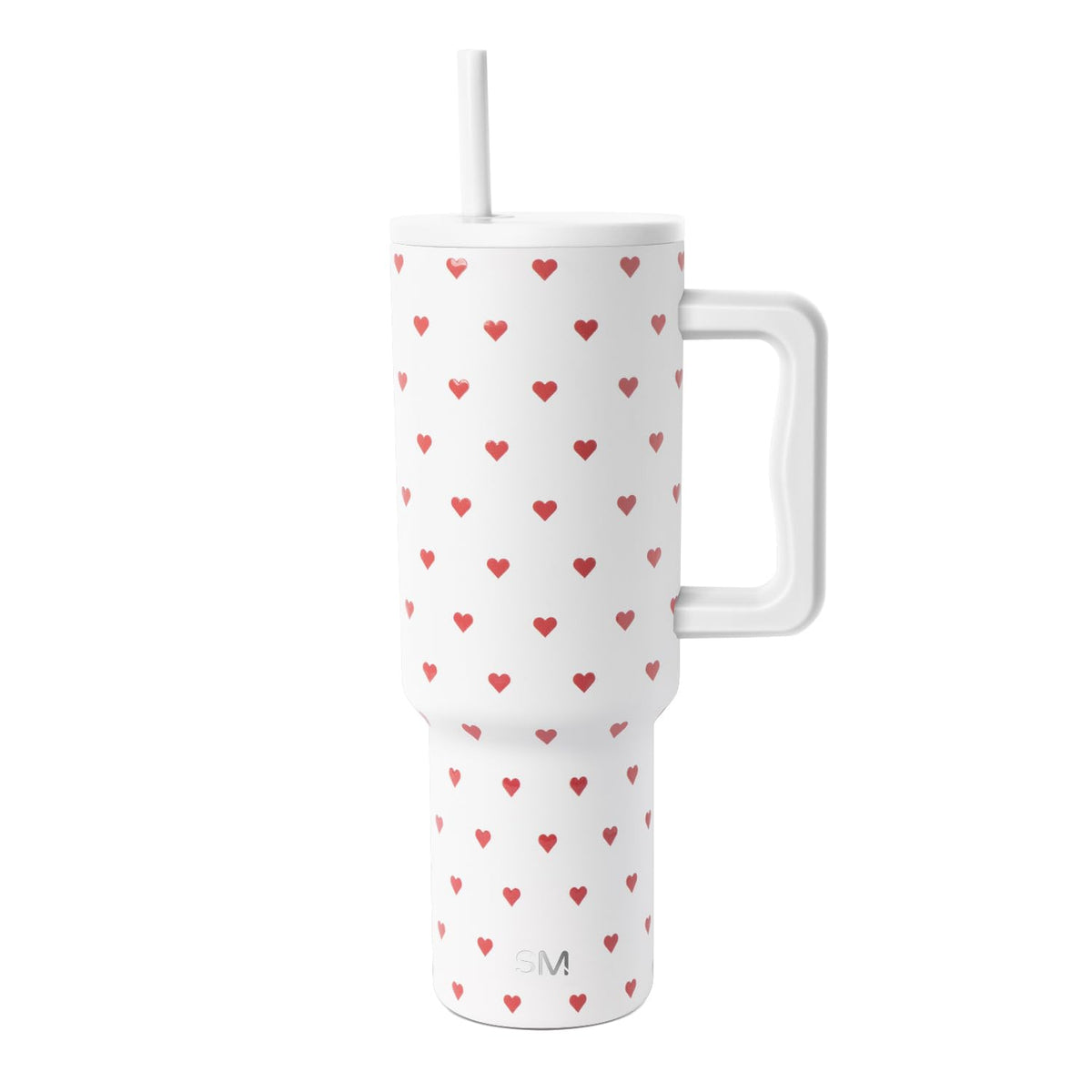 Simple Modern 40 oz Trek Tumbler with Handle and Straw Lid | Cup Holder Friendly Insulated Stainless Steel Travel Mug | Almond Birch