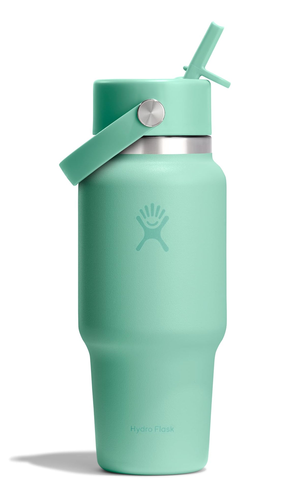 Hydro Flask Travel Water Bottle - Insulated Stainless Steel - Wide Straw Lid, Non Spill, Leakproof in 32 Oz Sandpiper