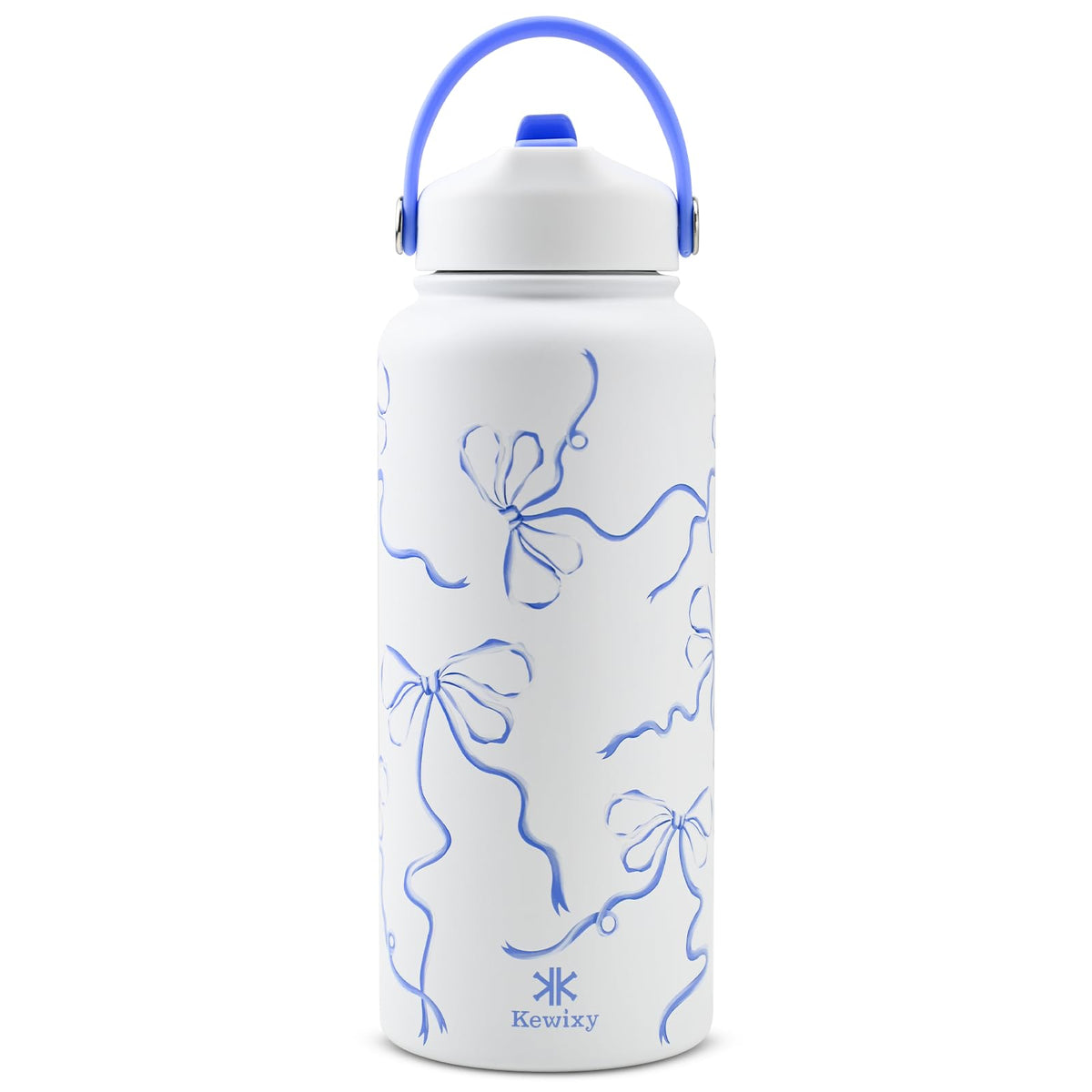 24 oz Insulated Water Bottle, 2-in-1 Lid, Straw & Spout with Protected, Leak Proof, Keep Cold 24H, Cup Holder Fit, Stainless Steel, Metal, Reusable, for Travel, Gym and School, 2 Lids, Midnight Black