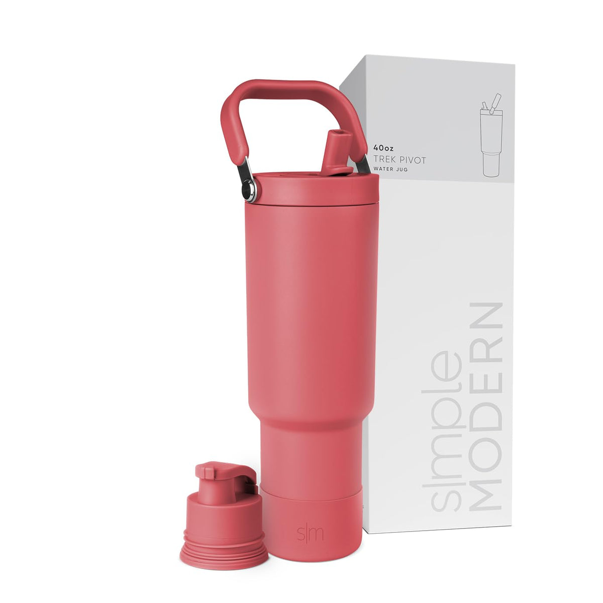 Simple Modern Tumbler with Handle, Water Jug | 40oz | Gray